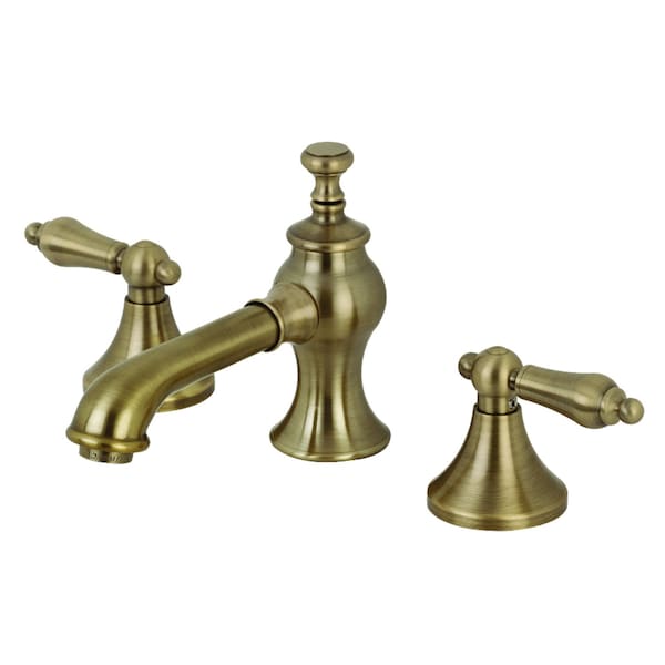 KC7063AL Vintage 8" Widespread Bathroom Faucet, Antique Brass